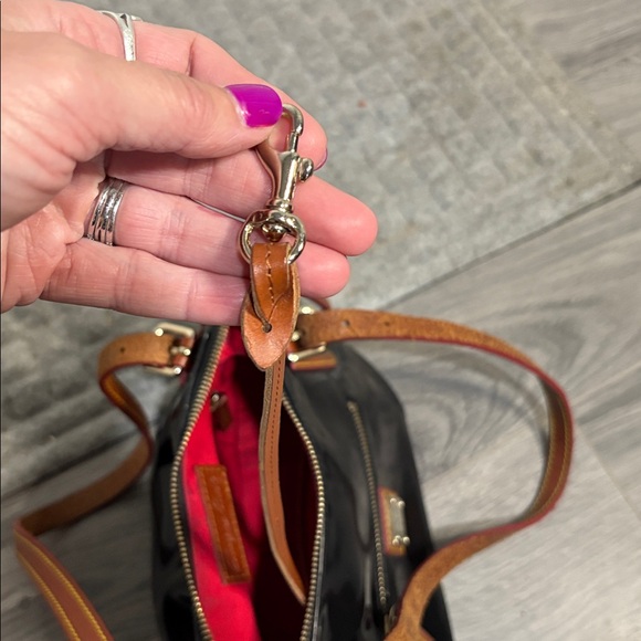 Dooney & Bourke Patent Leather Bag with Leather Accents - Picture 10 of 14